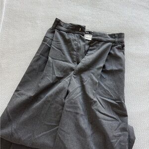 Gray Pleated Trousers